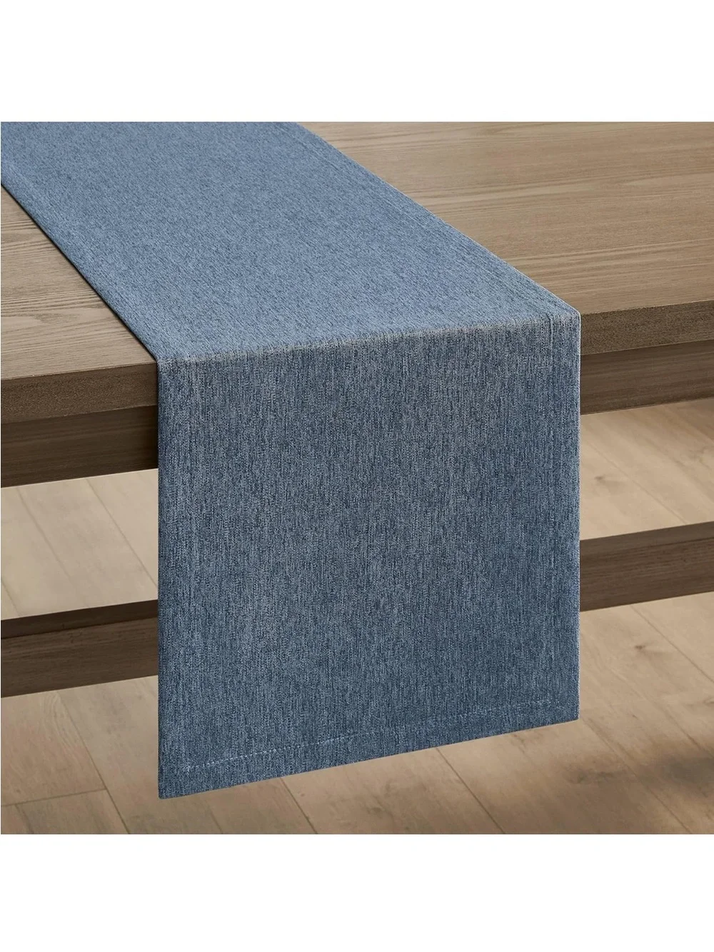 NEW Linen Style Table Runner, 14 x 48 Inch Navy Blue, Rustic Farmhouse